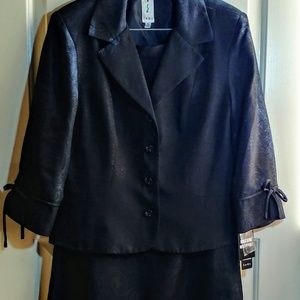 Jade, Black Suit, Jacket, Blazer, Skirt, NWT